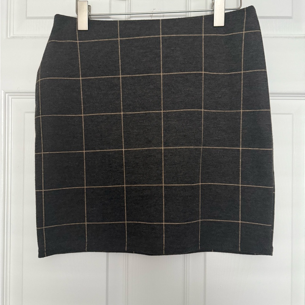 New Look Gray Mini Pencil Skirt